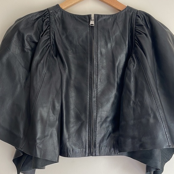 ZARA | Leather Capsule Collection batwing top - Picture 7 of 11